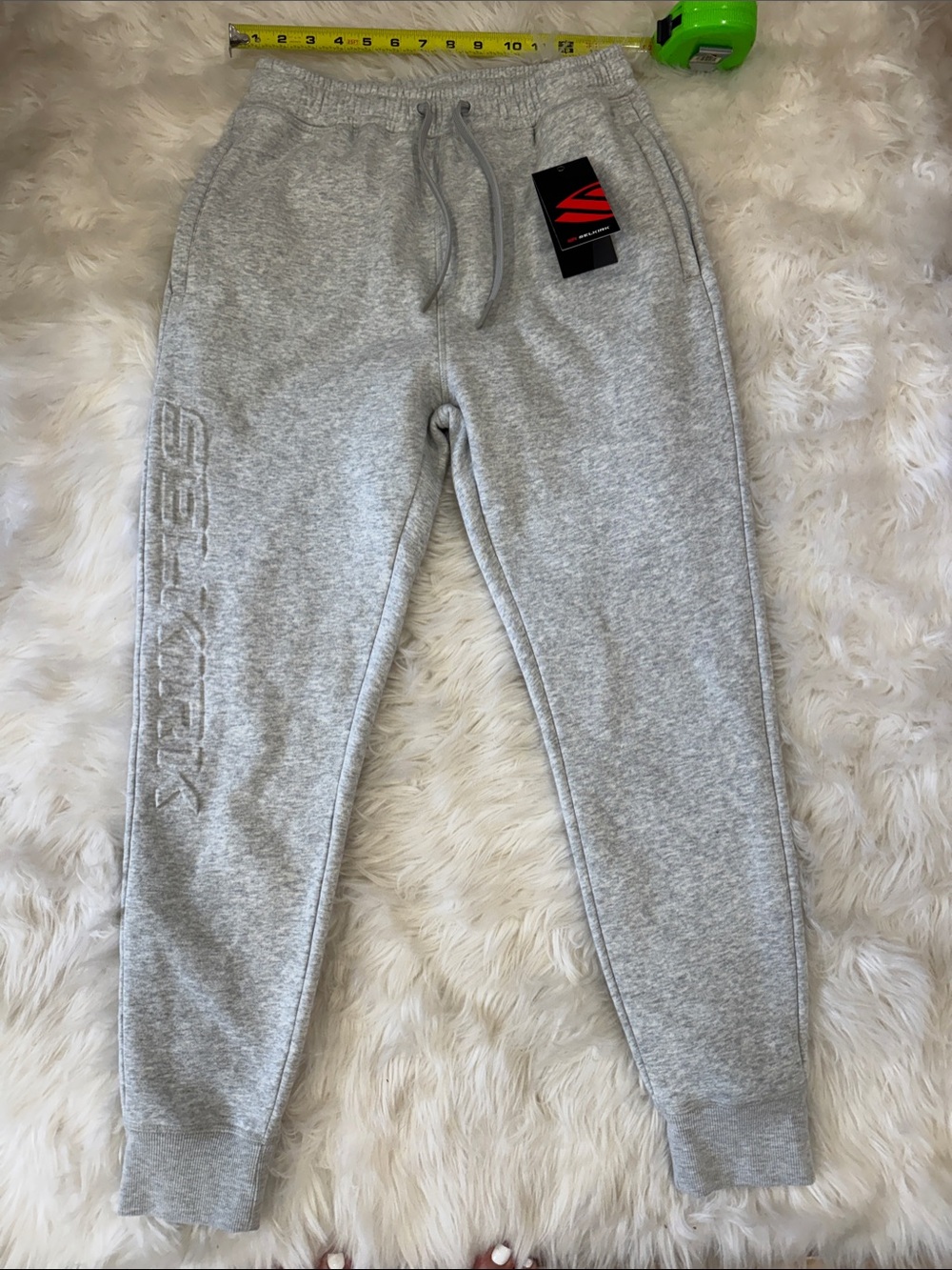 ⭐️ Men’s small Gray Sweat Joggers with Embossed Side Logo SELKIRK